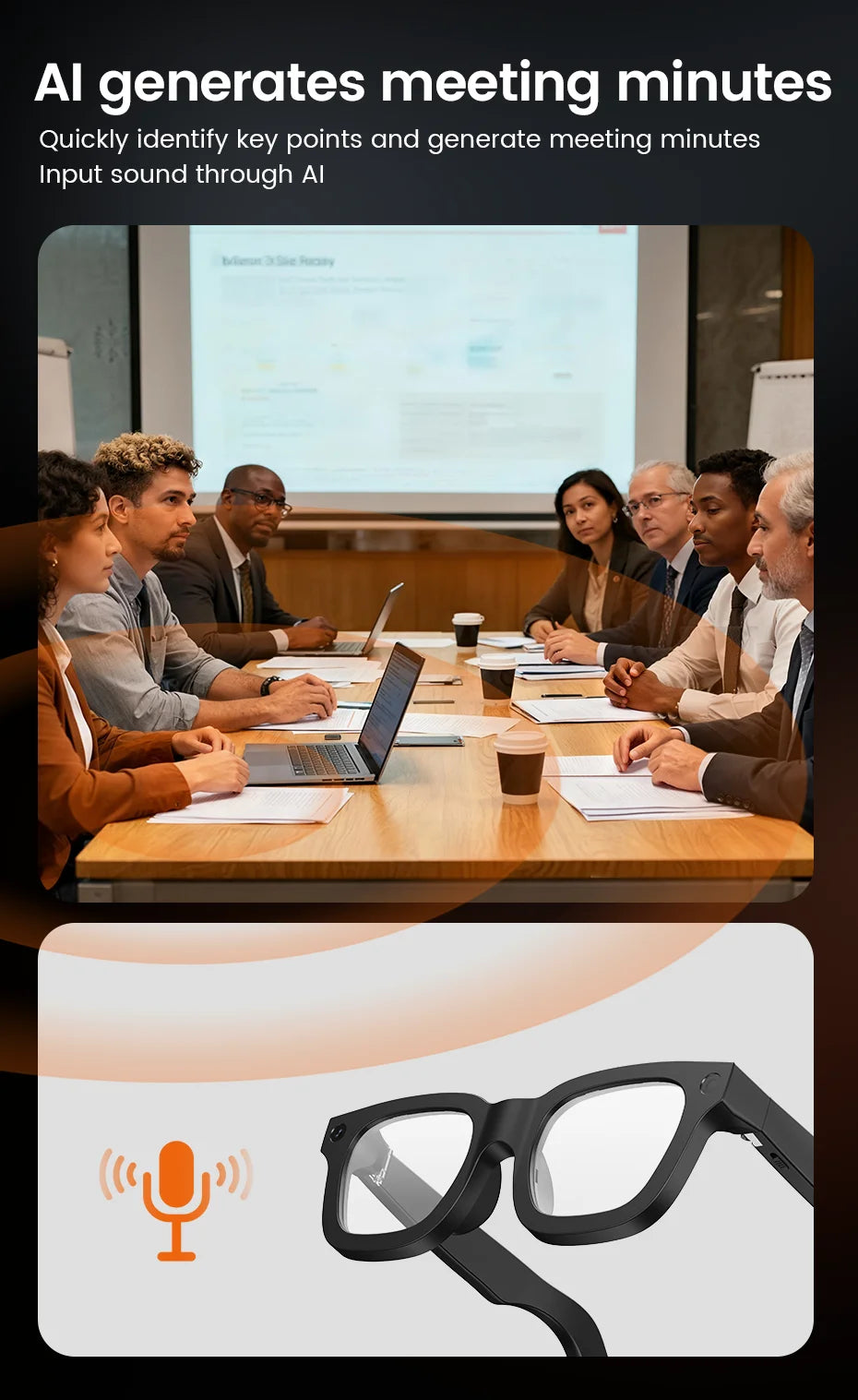 Smart Glasses HD Photo Video OpenAI Record Translation