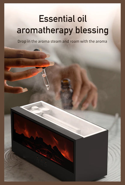 Creative Fireplace Air Humidifier Waterless Auto-Off Aroma