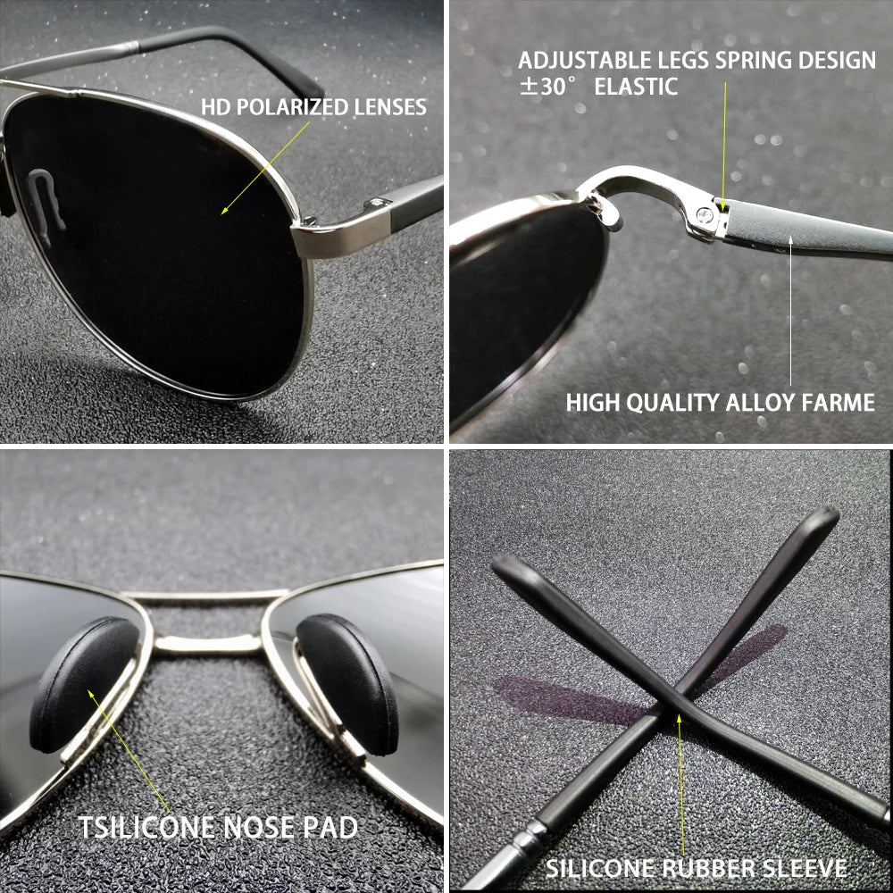 YSYX Pilot Polarized Sunglasses Men Classic Vintage