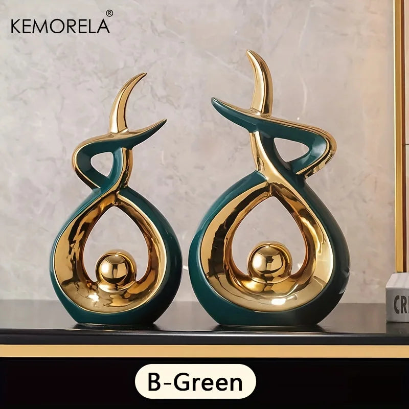 Ceramics Statue Exquisite Home Decor Modern Abstract Art Statue