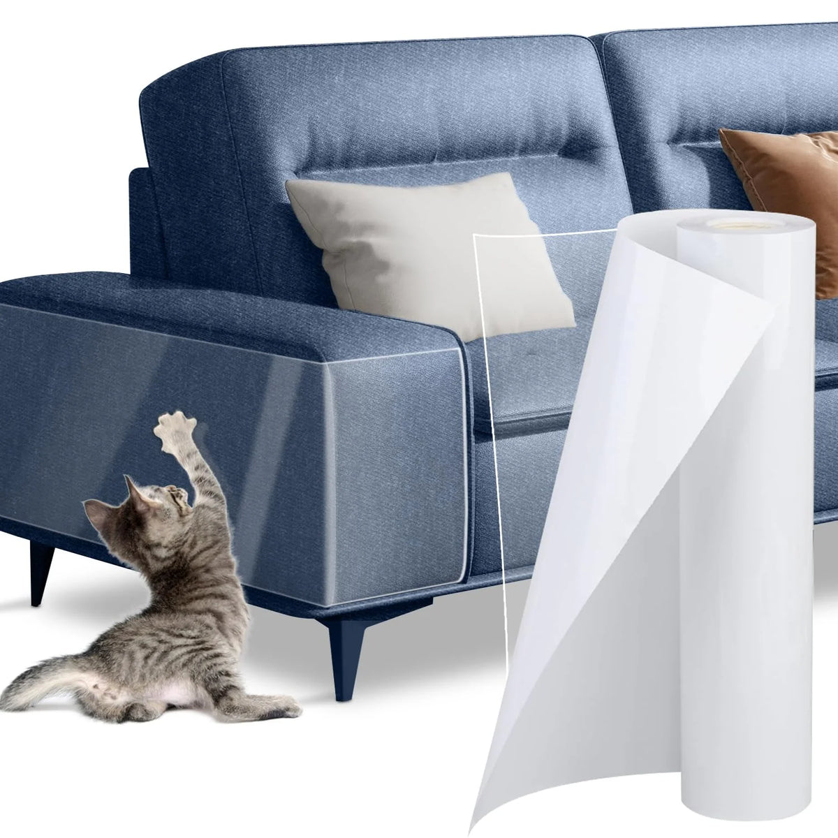 Cat Scratch Deterrent Tape Furniture Protectors From Cats Transparent Self-Adhesive