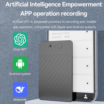 AI Voice Recorder with LED Indicator ChatGPT Smart Transcription