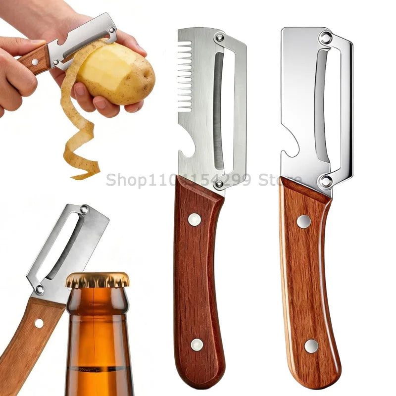 3-in-1 Multifunction Peeler Kitchen Stainless Steel Peeler