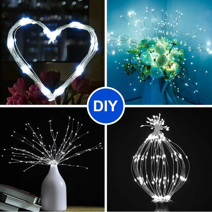 Solar Hanging Solar Outdoor Fireworks Light Solar 450 LED Starburst Ball