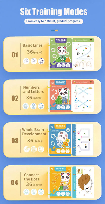 34-Page Children's Reusable Workbook Set