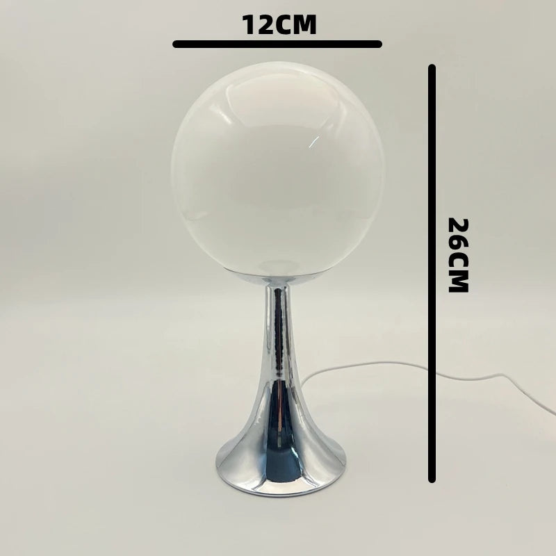 Glass Globe Desk Lamp Nordic Warm Ambient Bedside Lamp