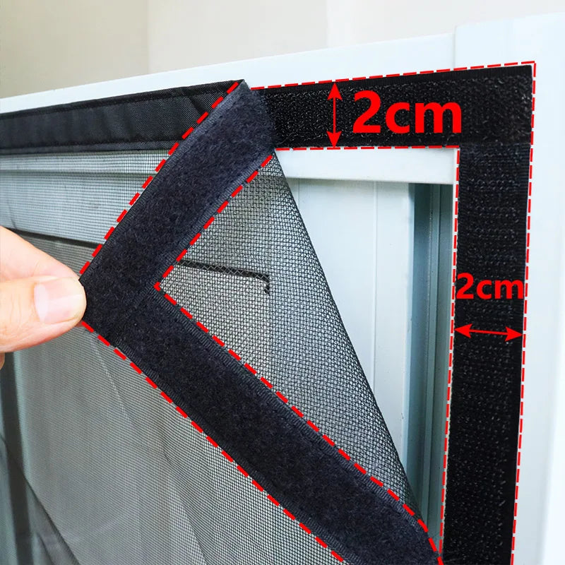 Magnetic Door Screen Insect Mosquito Net Curtain Black Fly