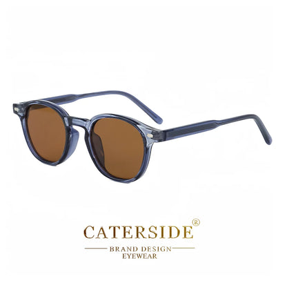 Caterside Polarized Round Sunglasses Men TR Frame