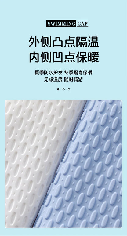 Silicone Swimming Caps Large Size Long Hair Ear Protection