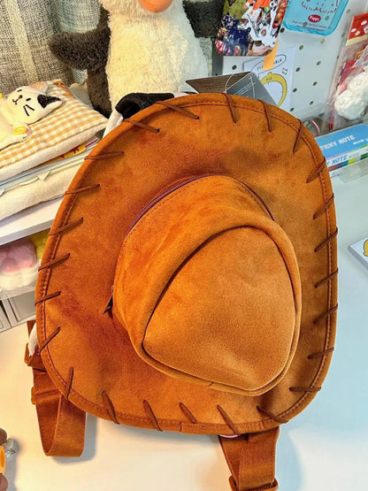Cartoon Cowboy Hat Backpack Cute Fashion Creative Backpack