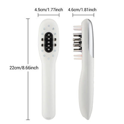 Electric EMS Scalp Massager Comb LED Light Hair Growth