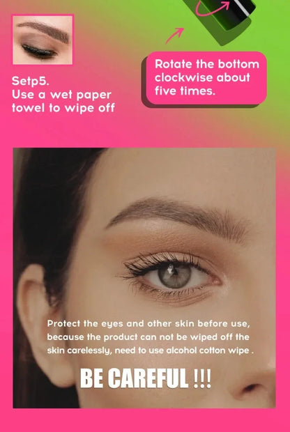 Liquid Eyebrow Dye Tint Brush Pencil Rotating Long Lasting