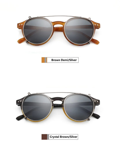 Steampunk Style Clip On Sunglasses for Men Women