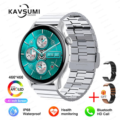 NFC Smart Watch Amoled HD GPS Track Sports Heart Rate