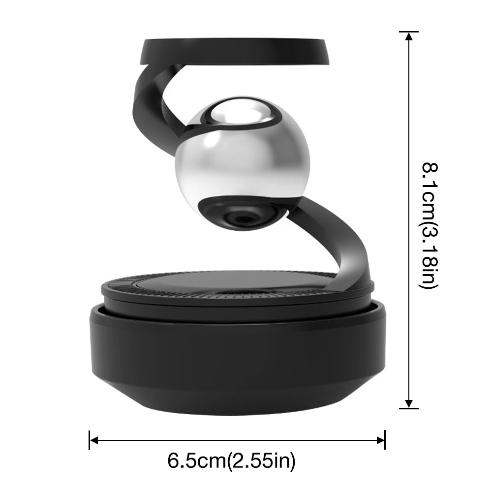 Solar Car Air Freshener Automatic Rotation Dashboard Fragrance