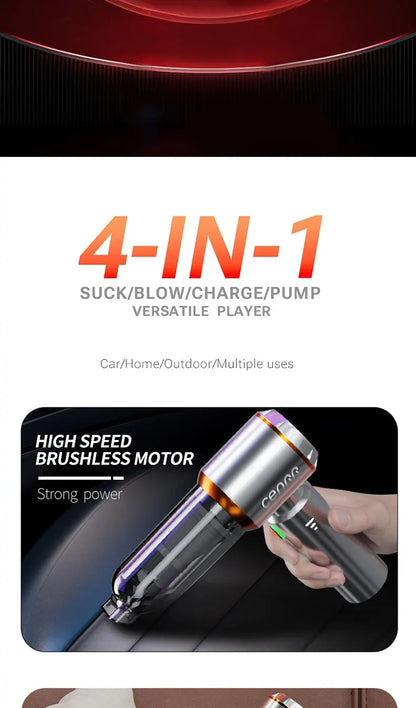 CENRR Portable Wireless Car Vacuum Cleaner Mini Powerful