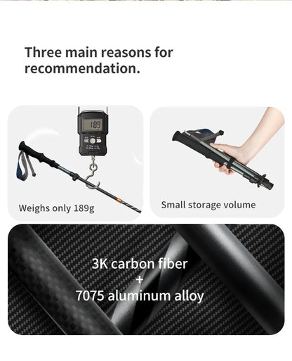 Climbing Sticks Ultralight Outdoor Folding Trekking Poles