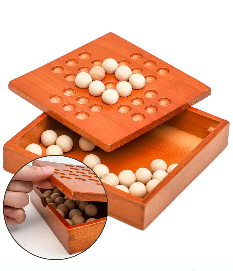 1 Set Europe Board Game Single Chess Peg Solitaire