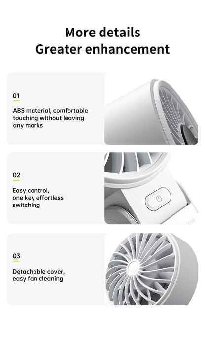 JISULIFE Portable Handheld Fan with LED Display