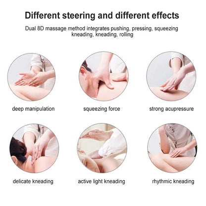 Back Neck Massager Infrared Heating Electric Massage Pillow