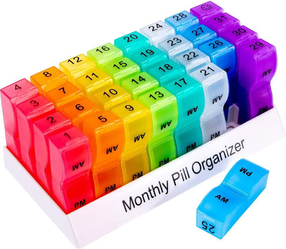Monthly 31/32 Grids Pill Box Case Container Organizer