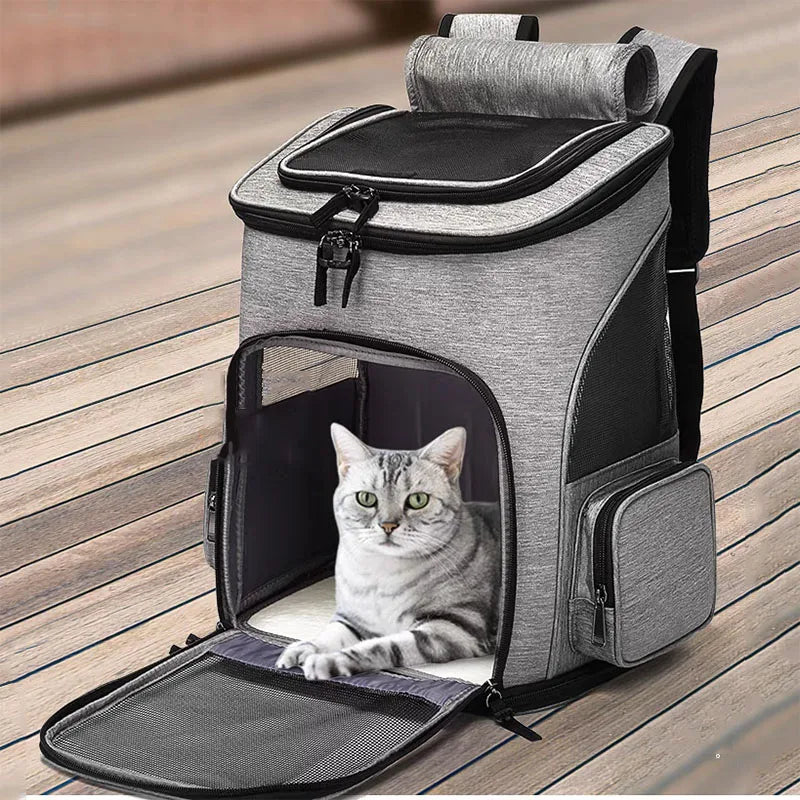 Breathable Pet Cat Carrier Backpack Foldable Pet Carrier Transport