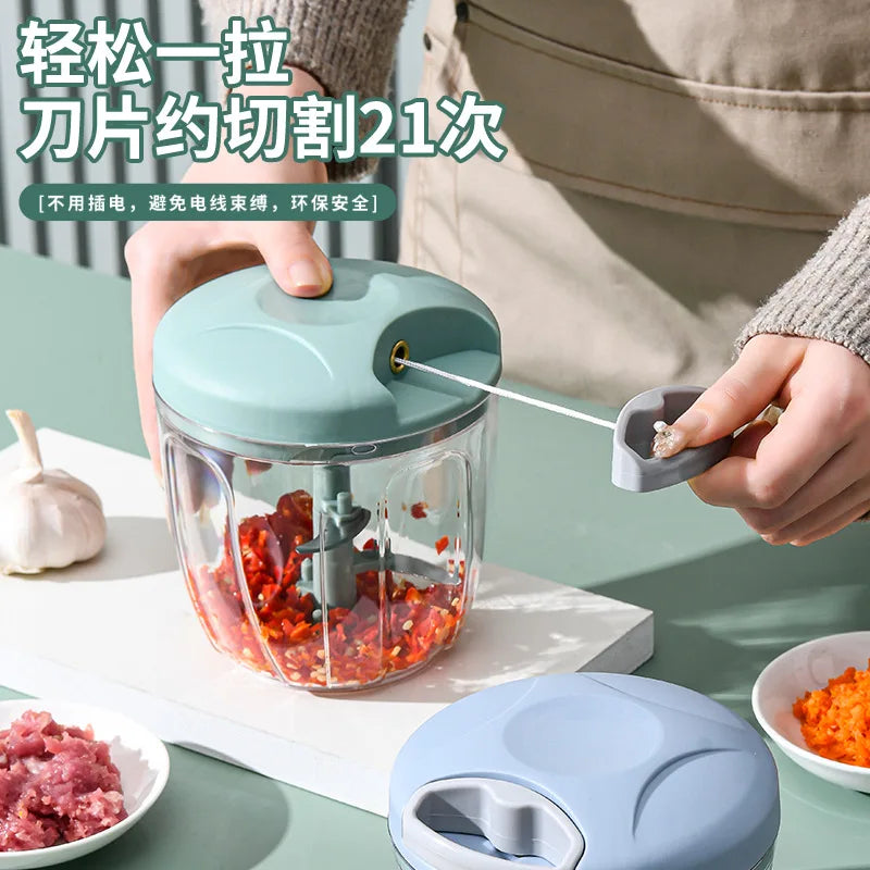 Manual Garlic Mincer Pull Type Garlic Press Maker