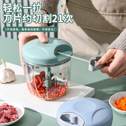 Manual Garlic Mincer Pull Type Garlic Press Maker