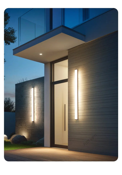 Modern Waterproof Outdoor Long Strip LED Wall Light