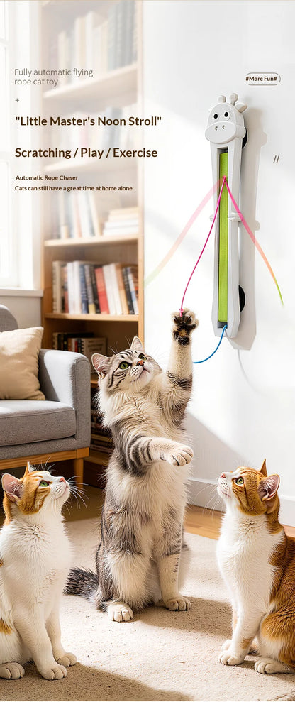 Automatic Interactive Cat Toy Wall Mounted Cat Teaser Wand