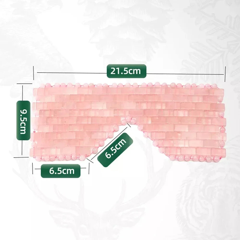 Rose Quartz Jade Eye Mask Facial Cooling Mask Massage