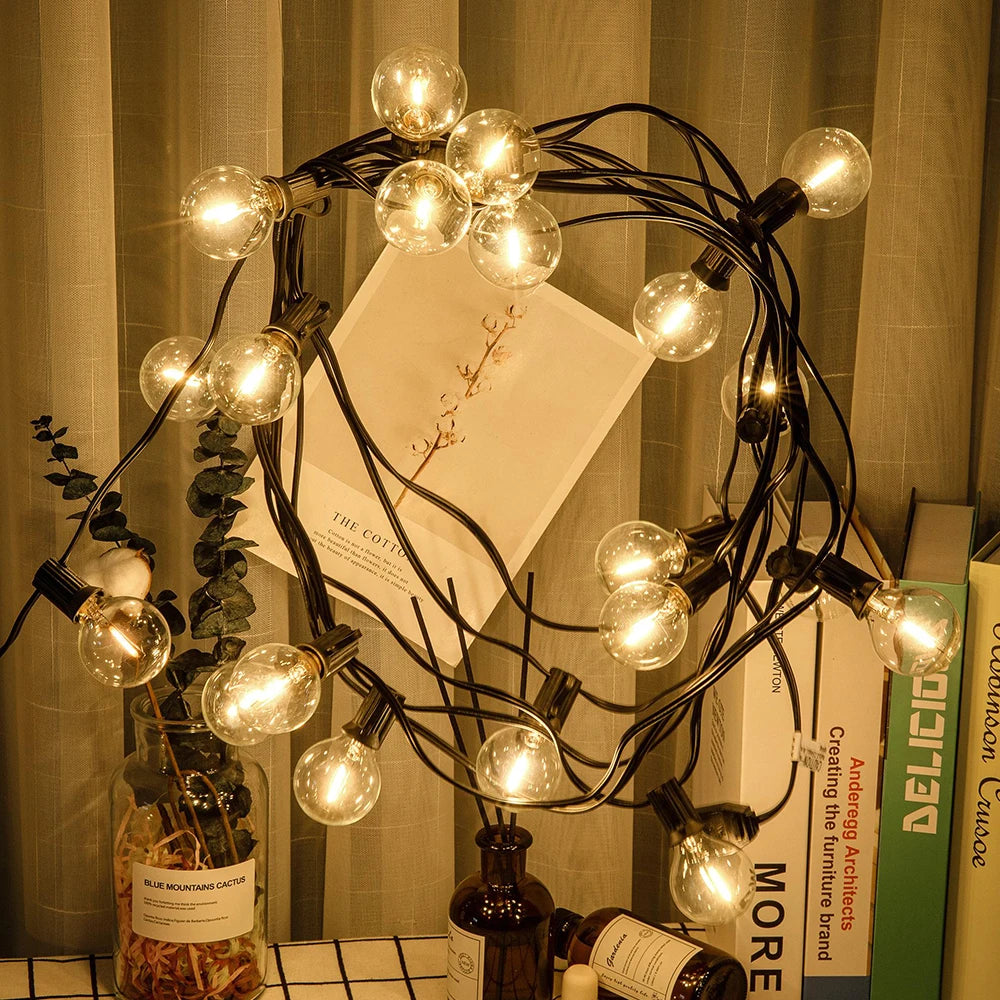 Garland String Lights LED Outdoor Patio String Lights