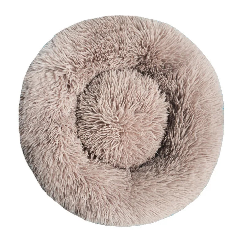 Round Pet Bed for Large Donut Long Plush Bed