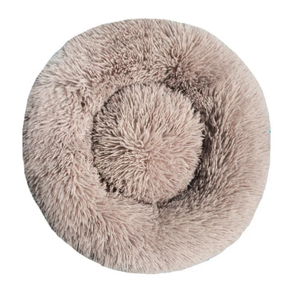 Round Pet Bed for Large Donut Long Plush Bed