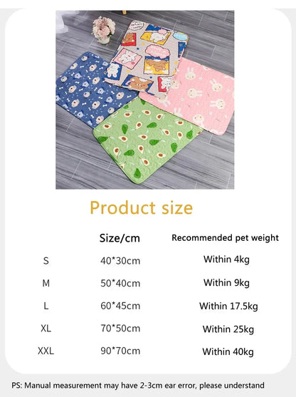 Summer Mat Pet Cooling Ice Blanket Mat Skin Friendly