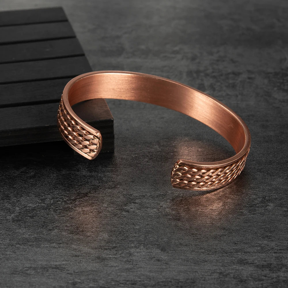 Vinterly Twisted  Magnetic Therapy Adjustable Wide Bangles