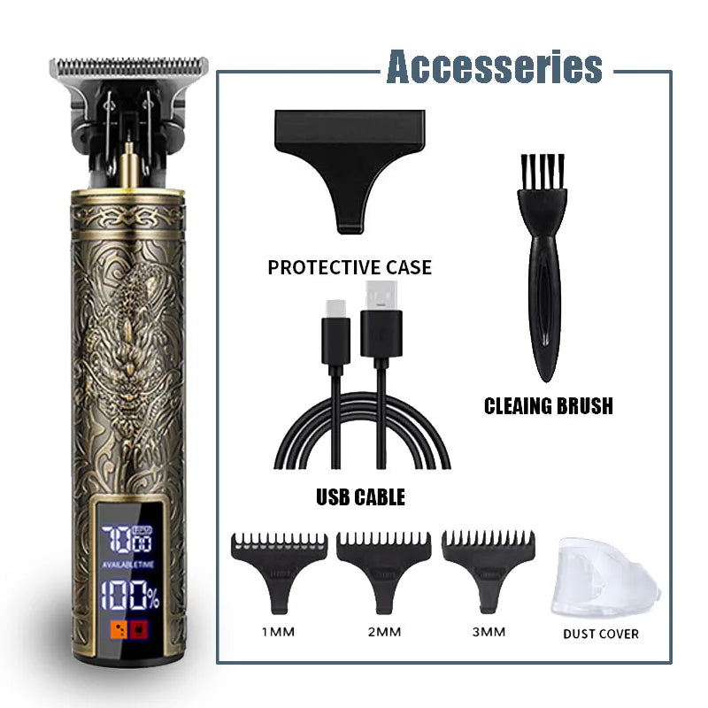 T9 Electric Hair Trimmer/Accessories | USB Professional Shaver