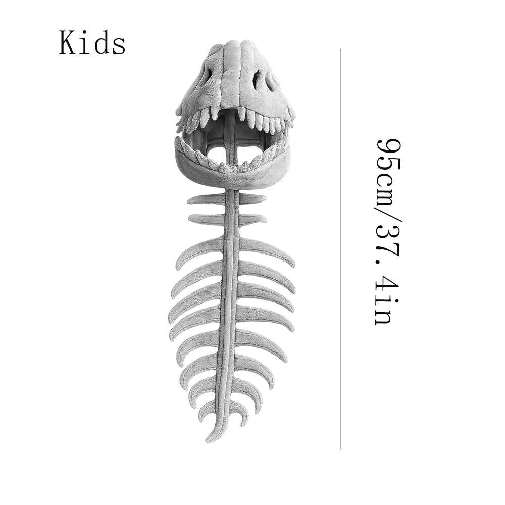 Dinosaur Skeleton Hat Funny Soft Dinosaur Skeleton