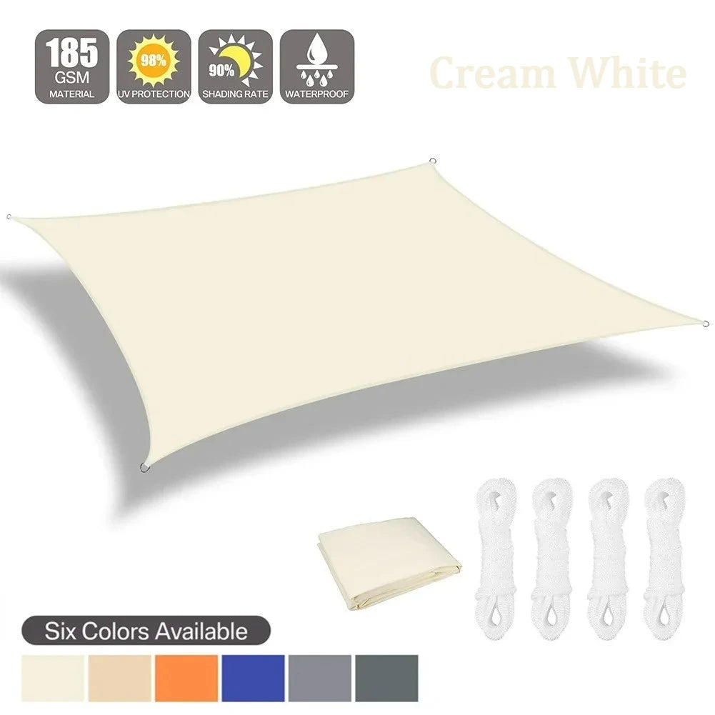 Sun Shade Sail Waterproof Outdoor Square Rectangle Garden