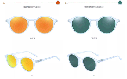 Retro Circular Polarized Sunglasses Vintage