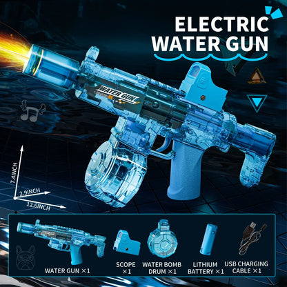 Simulated Firing and Recoil Electric Water Gun Toys Children