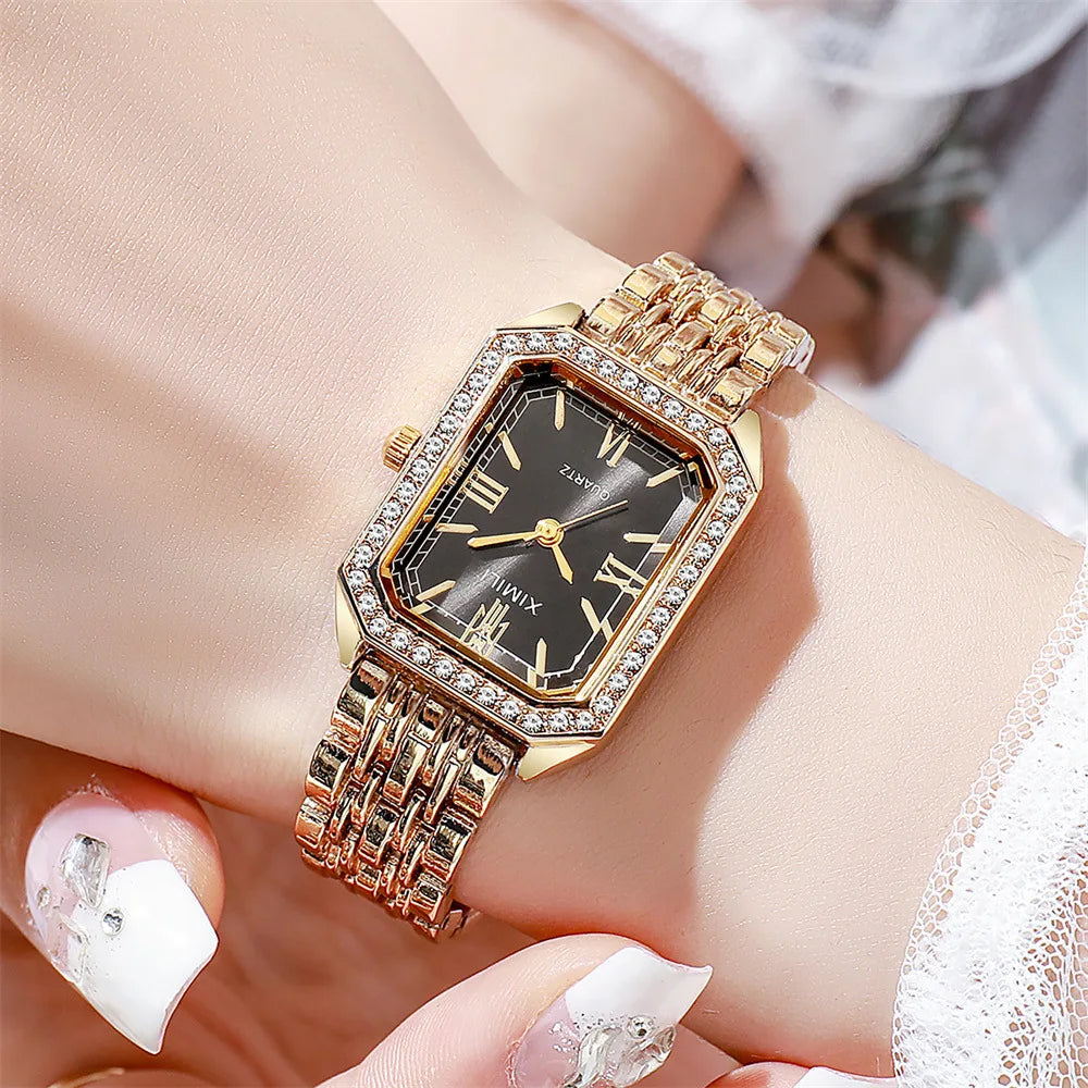 Light Luxury Brand Watch Women Business Simple Diamond