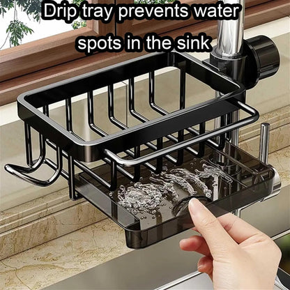 Kitchen Sink Faucet Organizer Dish Drain Rack