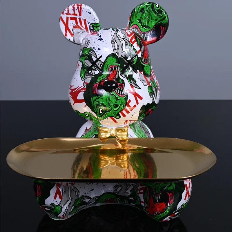 Colorful Bear Statues and Sculptures Butler Figure Ornaments