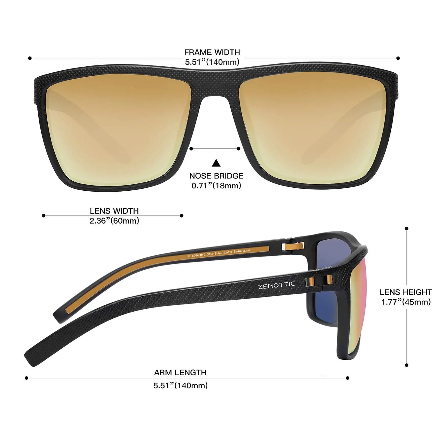 Polarized Sunglasses for Men Shades Lightweight TR90 Frame