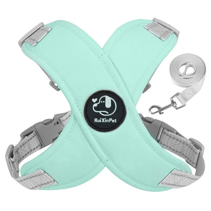 Dog Harness Leash Set Reflective Adjustable Pet Vest Harness