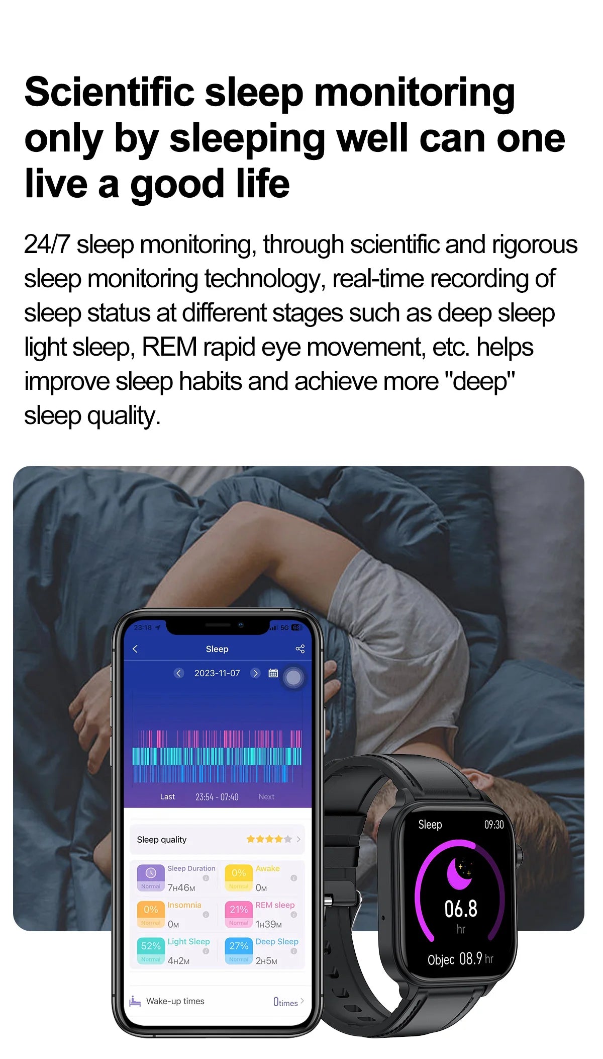 New AI Diagnosis Blood Lipids Body composition Test Smart Watch