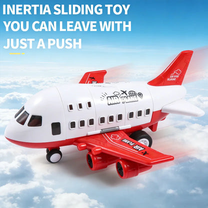 Inertial Plane Toy Set with 6 Mini Cars