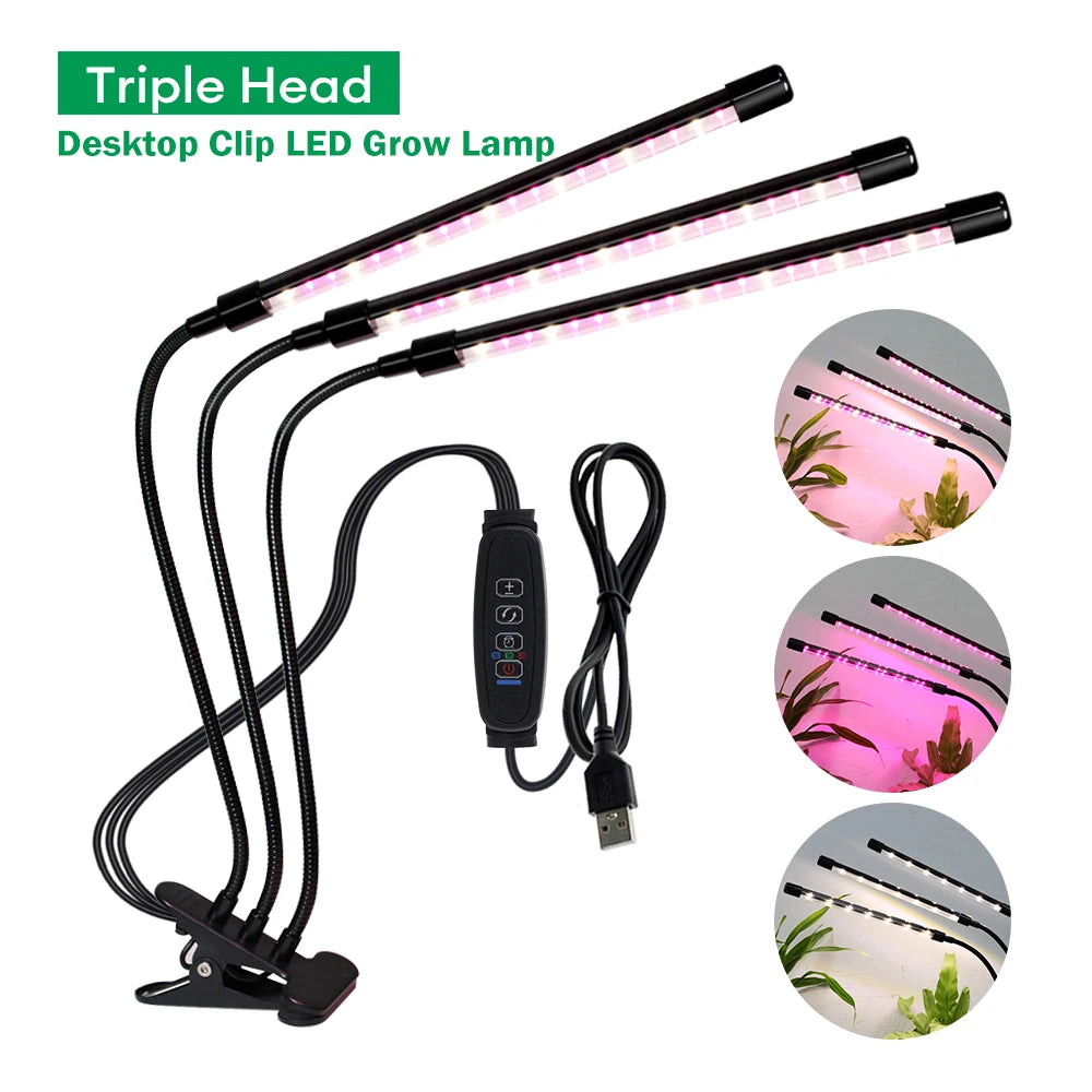 Clip-On LED Grow Light with Gooseneck