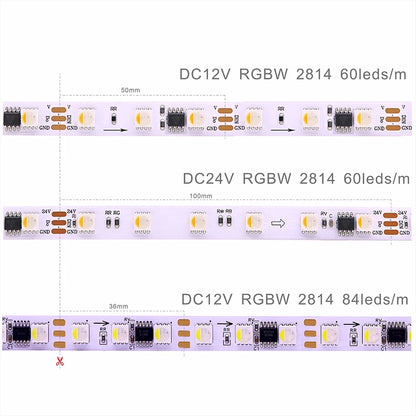 12V 24V WS2814 RGBWW RGBCW Led Strip Light 4in1 Similar